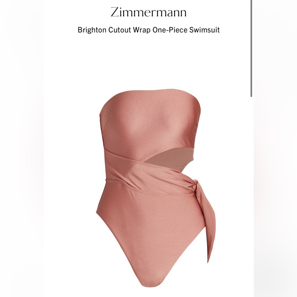 Zimmerman Brighton Cutout Wrap One-Piece Swimsuit Size Small
